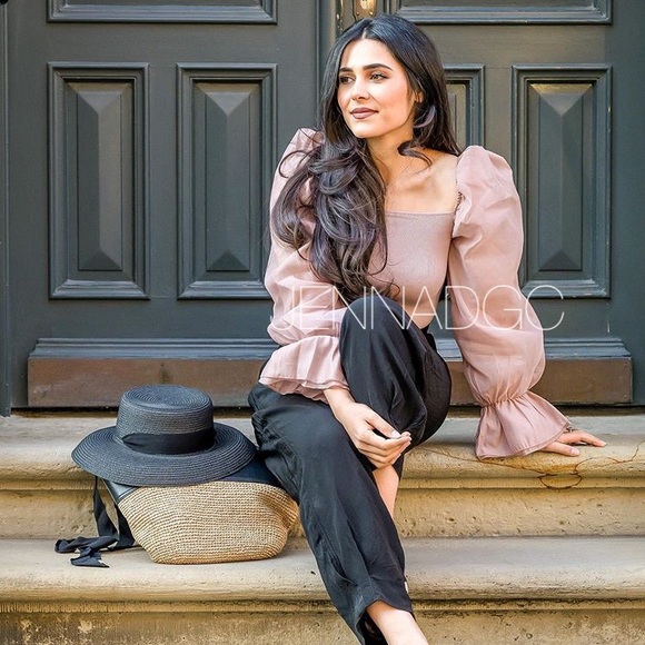 NWT Zara contrasting organza top - Picture 6 of 16